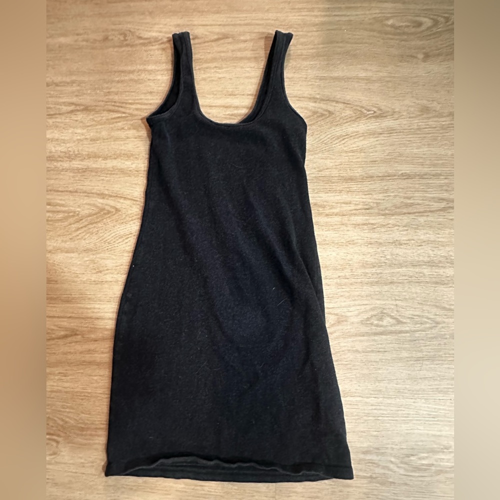 heather gray xs aritzia jersey mini tank dress